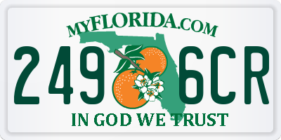 FL license plate 2496CR