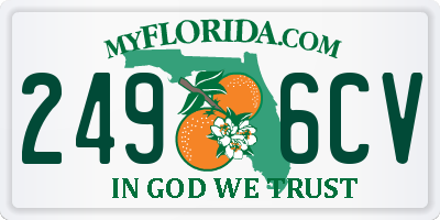 FL license plate 2496CV