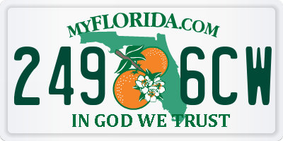 FL license plate 2496CW