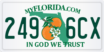 FL license plate 2496CX