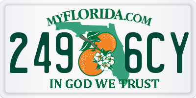 FL license plate 2496CY