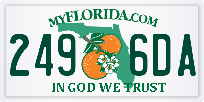 FL license plate 2496DA
