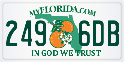 FL license plate 2496DB