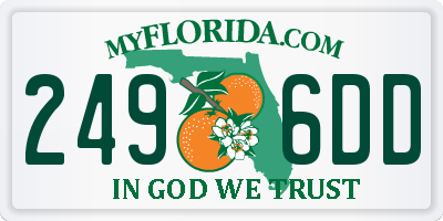 FL license plate 2496DD