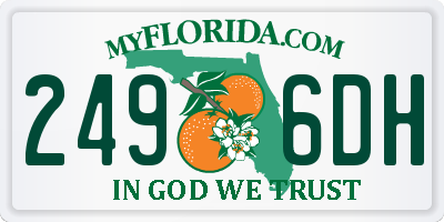 FL license plate 2496DH
