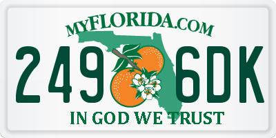 FL license plate 2496DK