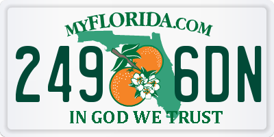 FL license plate 2496DN