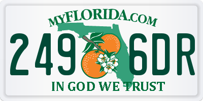 FL license plate 2496DR