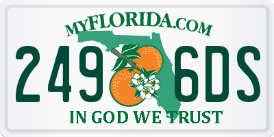 FL license plate 2496DS