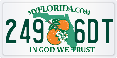 FL license plate 2496DT