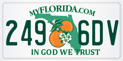 FL license plate 2496DV