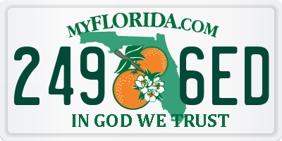 FL license plate 2496ED