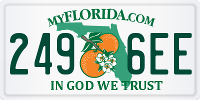 FL license plate 2496EE