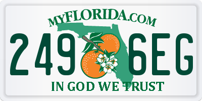 FL license plate 2496EG