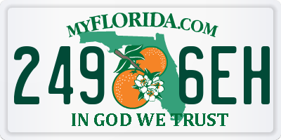 FL license plate 2496EH