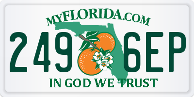 FL license plate 2496EP