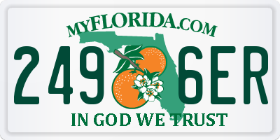FL license plate 2496ER