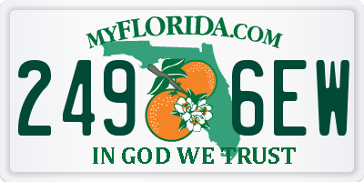 FL license plate 2496EW