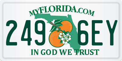 FL license plate 2496EY