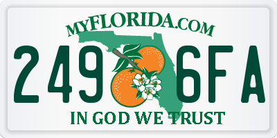 FL license plate 2496FA