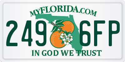 FL license plate 2496FP