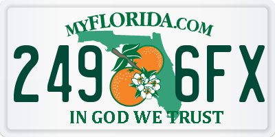 FL license plate 2496FX