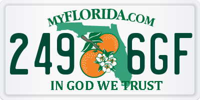 FL license plate 2496GF
