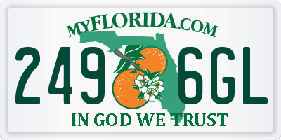 FL license plate 2496GL