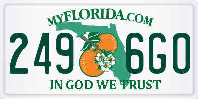 FL license plate 2496GO