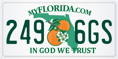 FL license plate 2496GS