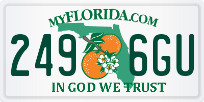 FL license plate 2496GU
