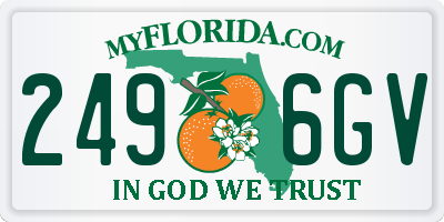 FL license plate 2496GV