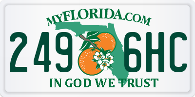 FL license plate 2496HC