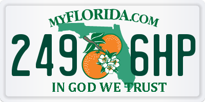 FL license plate 2496HP
