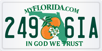 FL license plate 2496IA