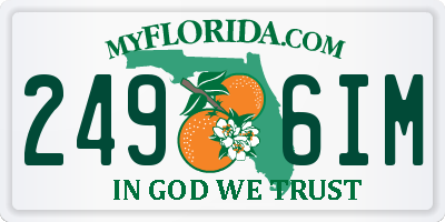 FL license plate 2496IM