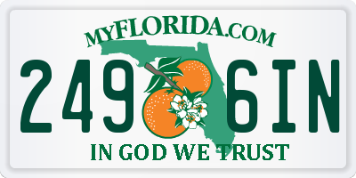 FL license plate 2496IN