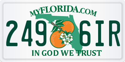 FL license plate 2496IR