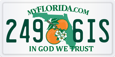 FL license plate 2496IS