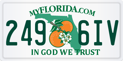 FL license plate 2496IV