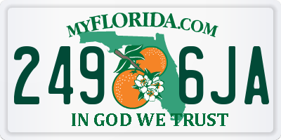 FL license plate 2496JA