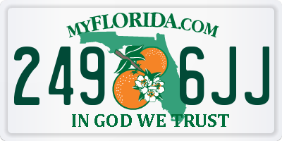 FL license plate 2496JJ