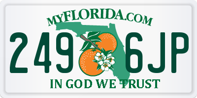 FL license plate 2496JP