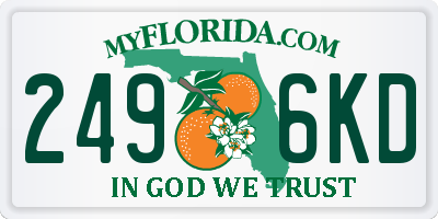 FL license plate 2496KD