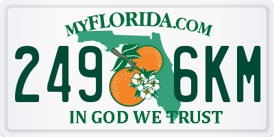 FL license plate 2496KM