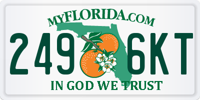 FL license plate 2496KT