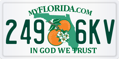FL license plate 2496KV