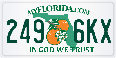 FL license plate 2496KX