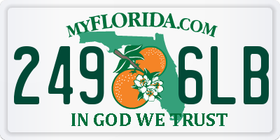 FL license plate 2496LB