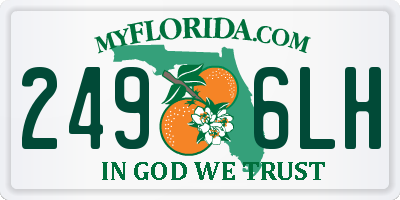 FL license plate 2496LH